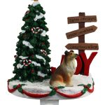 Collie Stocking Holder Hanger Sable