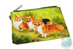 Corgis in Yard Design on Wallet Zippered Pouch