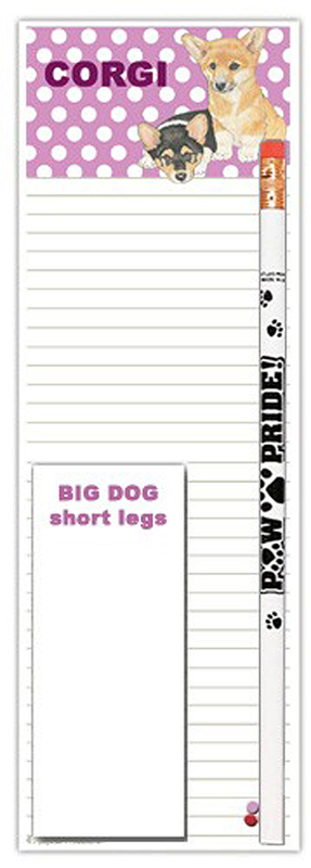 Corgi Dog Notepads To Do List Pad Pencil Gift Set