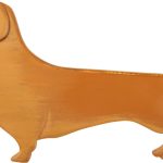 Dachshund Wood Wall Plaque Figure Red/Brown