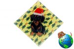 Dachshund Dog Crystal Glass Holiday Christmas Ornament Black