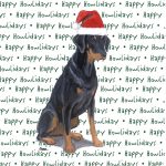 Doberman Pinscher Dog Coasters Christmas Themed Black