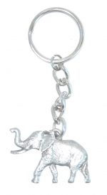 Elephant Keychain Pewter