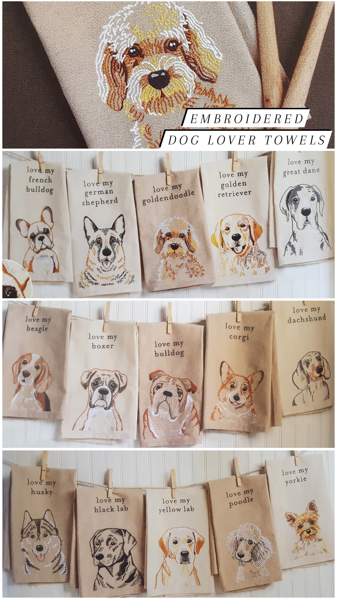 DOG BONE Personalised Name Embroidered on a Hand Towel Bath Towel or Bath Sheet