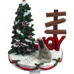 English Setter Stocking Holder Hanger Blue