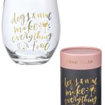 Dogs Wine Fine Glass and Box