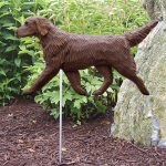 Flat Coated Retriever Garden Stake Sign Brown/Liver