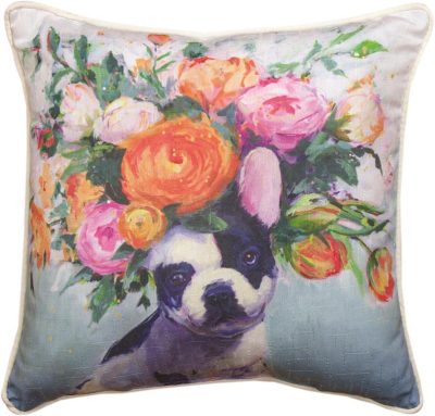 French Bulldog Bloom Pillow