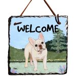french bulldog slate sign