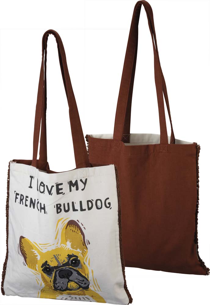 French Bulldog Love Cotton Tote Bag