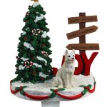 German Shepherd Stocking Holder Hanger White