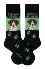 German Shorthair Pointer Socks Green and Black in Color