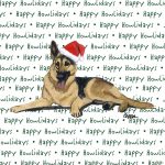German Shepherd Dog Coasters Christmas Themed Tan/Black