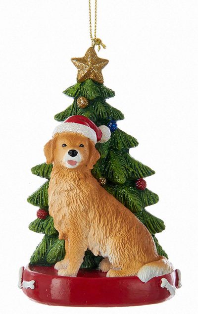 Golden Retriever Christmas Tree Ornament