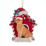 Golden Retriever Dog House Ornament
