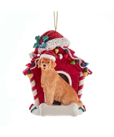 Golden Retriever Dog House Ornament