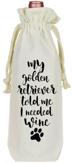 Golden Retriever Wine Bag