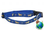 Golden Retriever Dog Breed Adjustable Nylon Collar XL 13-26" Blue