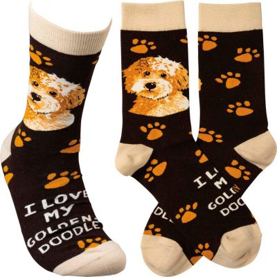 I Love My Goldendoodle Socks By Kathy