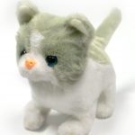 Gray/White Cat Lifelike Stuffed Animal Toy