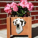 Great Dane Planter Flower Pot Harlequin