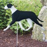Great Dane Garden Stake Outdoor Sign Black & White Uncropped