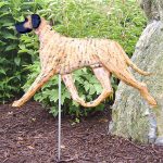 Great Dane Garden Stake Outdoor Sign Brindle Uncropped
