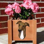 Greyhound Planter Flower Pot Brindle