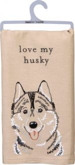 Husky Kitchen Dish Towel By Kathy Black