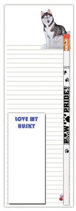 Husky Dog Notepads To Do List Pad Pencil Gift Set