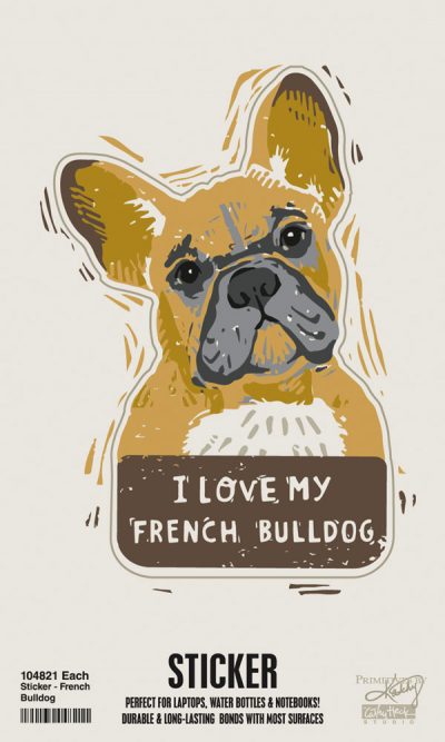 French Bulldog Shaped Sticker By Kathy