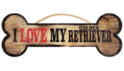 Golden Retriever Sign - I Love My Bone 3x10