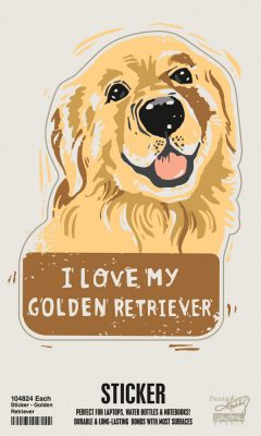 Golden Retriever Dog Shaped Sticker