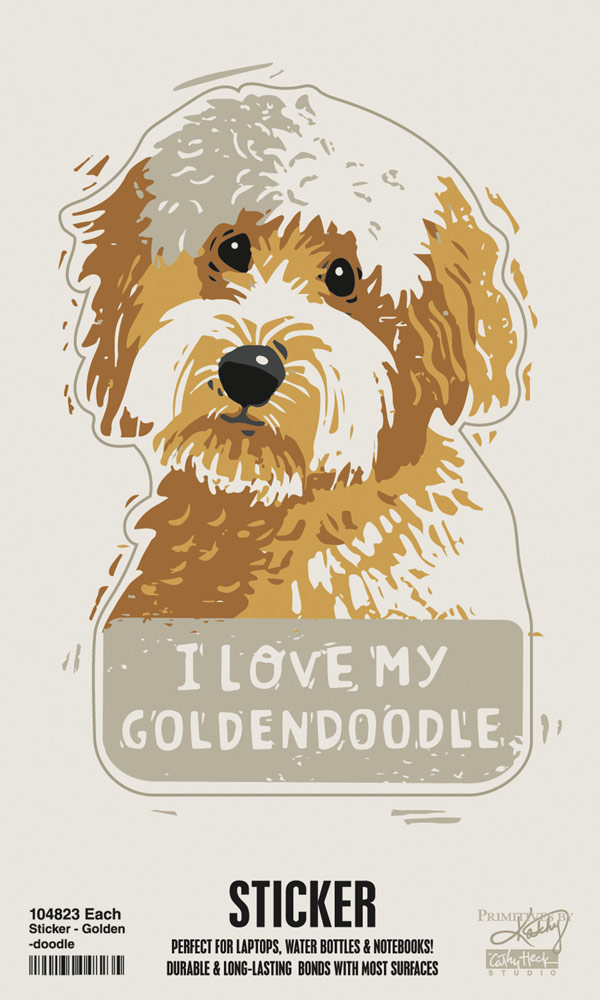 i love my goldendoodle sticker