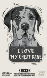 GREAT DANE House Is Not A Home FRIDGE MAGNET No 1 BLUE