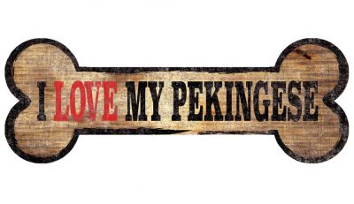 Pekingese Sign - I Love My Bone 3x10