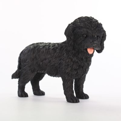 NEWFOUNDLAND dog HAND PAINTED FIGURINE Black Puppy COLLECTIBLE Resin Statue NEW 