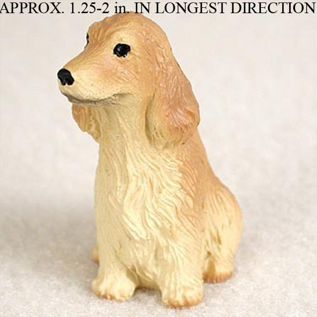 COCKER SPANIEL ENGLISH Dog HAND PAINTED FIGURINE resin COLLECTIBLE Black puppy 