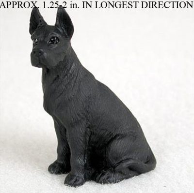 BOUVIER uncropped dog TiNY FIGURINE puppy HAND PAINTED MINIATURE Mini Statue NEW