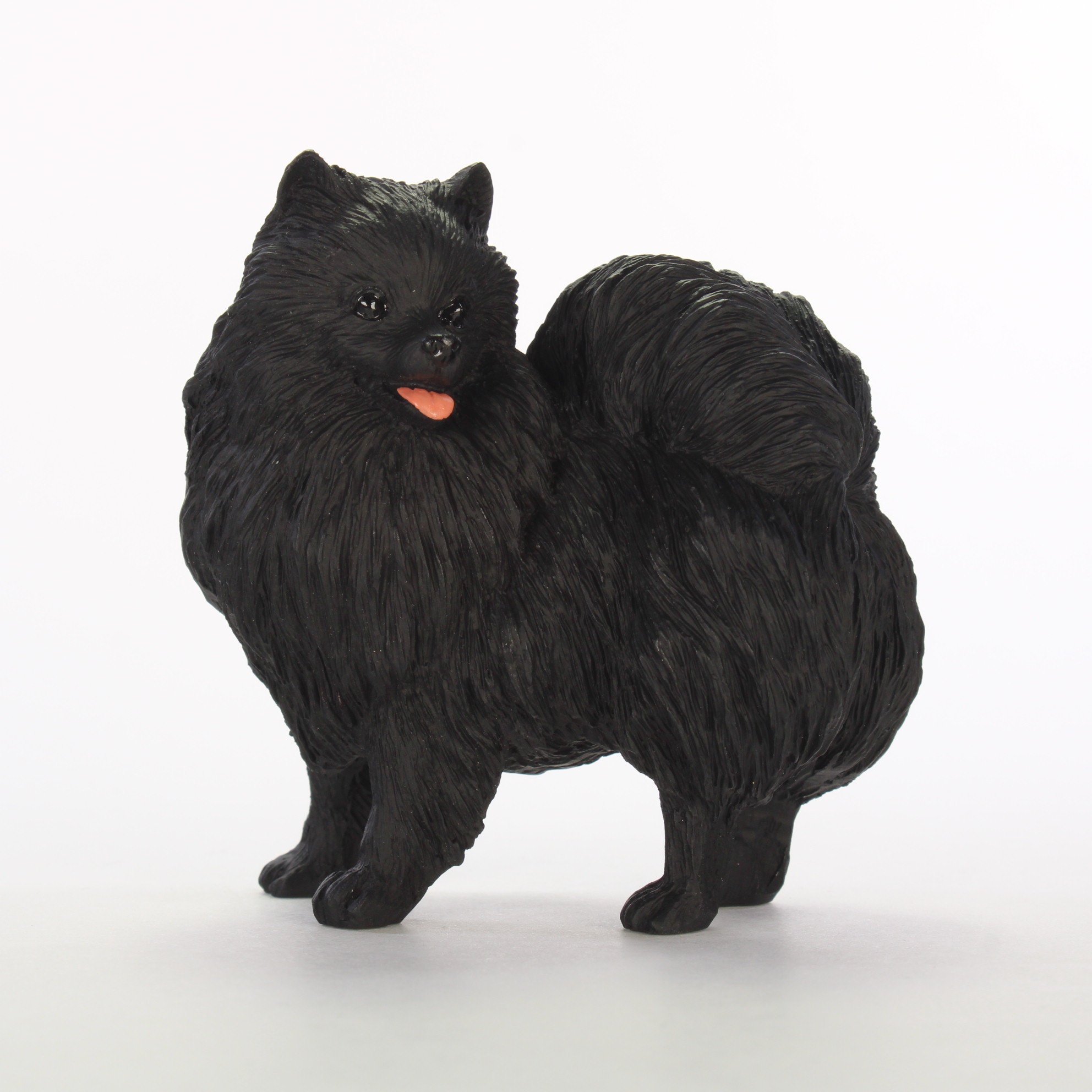 Handicraft Miniatures Collectible Ceramic Pomeranian Pom Dog Breed FIGURINE 