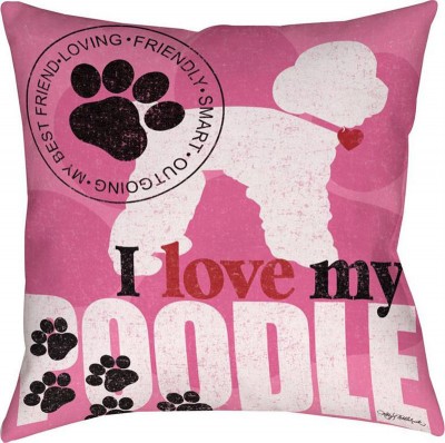 dog print throw pillows