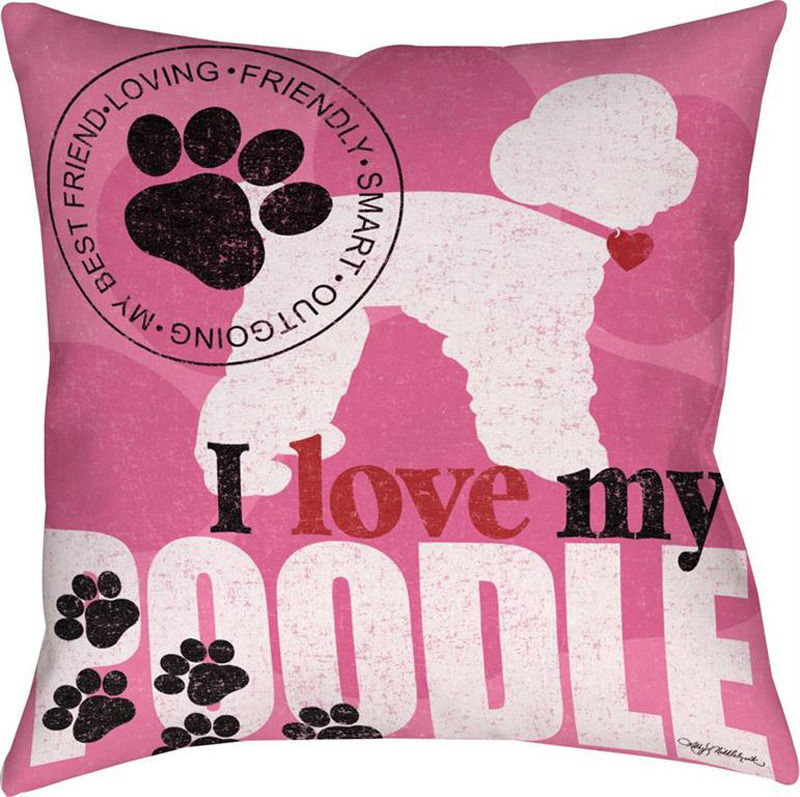 poodle throw pillows