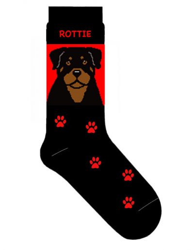 Rottweiler Socks Lightweight Cotton Crew Stretch