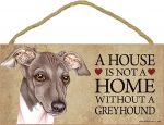 Italian Greyhound Indoor Dog Breed Sign Plaque - A House Is Not A Home + Bonus Coaster