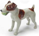 Jack Russell Terrier Hand Painted Porcelain Figurine