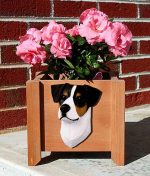 Jack Russell Terrier Planter Flower Pot Smooth Tri