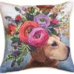 Yellow Lab Bloom Pillow