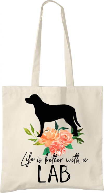 Lab Retriever Life is Better Tote