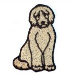 Labradoodle Iron on Embroidered Patch Blonde