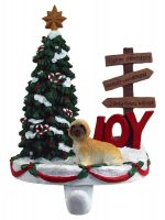 Lhasa Apso Stocking Holder Hanger Tan Puppy Cut